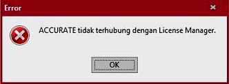 Accurate License Manager tidak terhubung