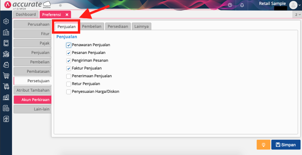 Persetujuan Penjualan