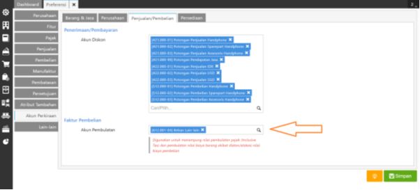 Akun Pembulatan Pembelian
