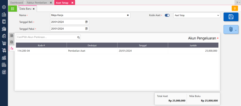 Mernambahkan Aset Tetap Baru
