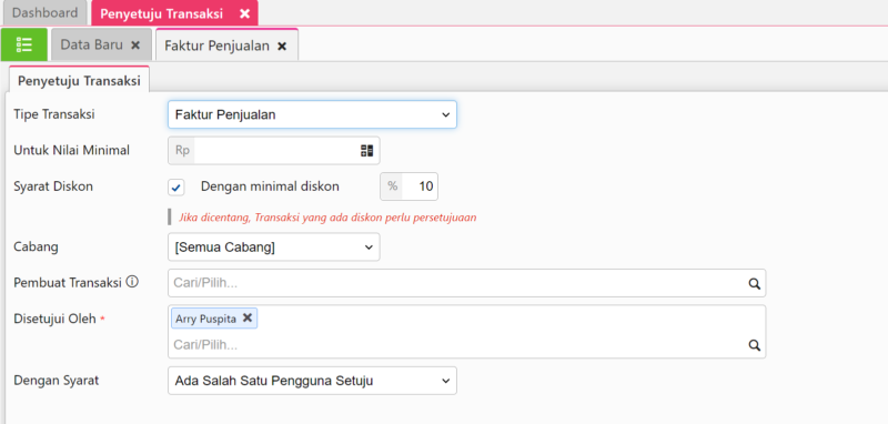 Ketentuan Persetujuan 1