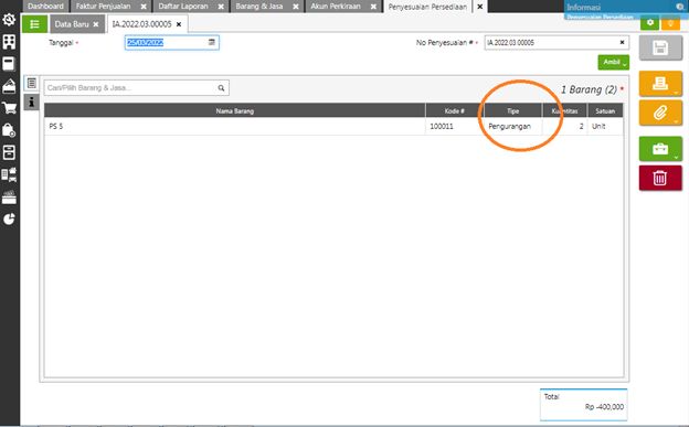 Mencatat Uang Muka Barang di Penyesuaian Persediaan