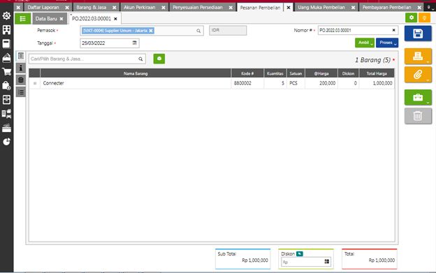 Mencatat Transaksi Pesanan Pembelian