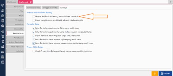 Preferensi Retur Pembelian