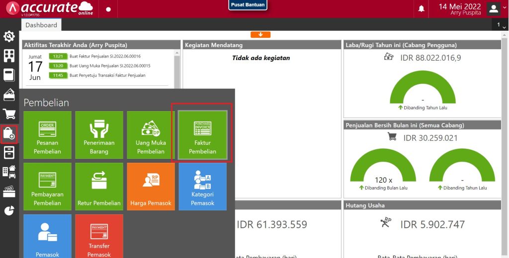 Akses ke Faktur Pembelian