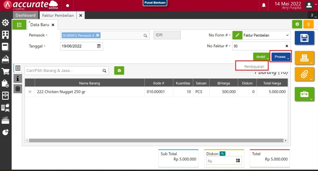 Melunasi Faktur Pembelian