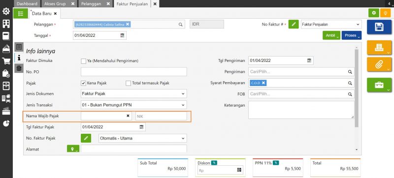 Error NIK Harus Diisi 3