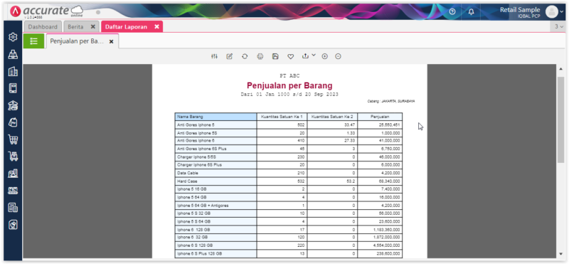 Menampilkan Kuantitas 10