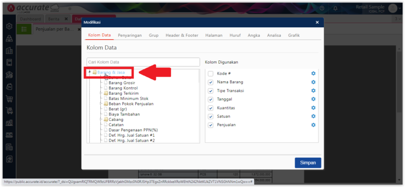 Menampilkan Kuantitas 2