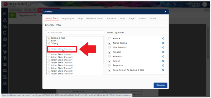 Menampilkan Kuantitas 5