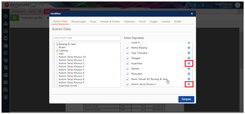 Menampilkan Kuantitas 6
