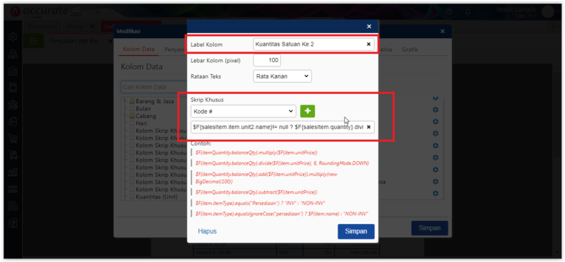 Menampilkan Kuantitas 7