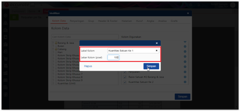 Menampilkan Kuantitas 8