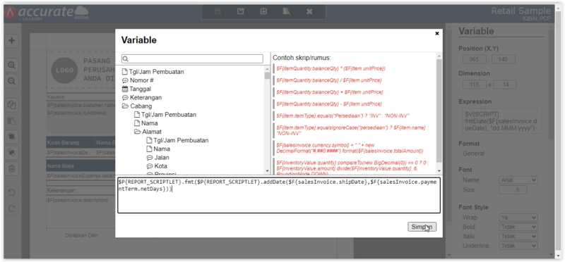 Menampilkan Tanggal 5
