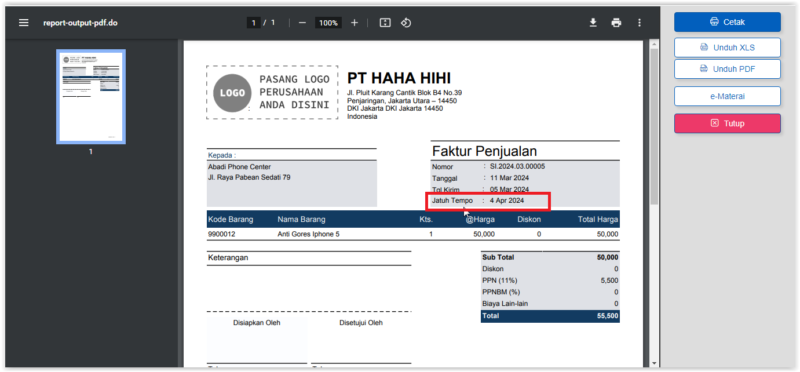 Menampilkan Tanggal 7