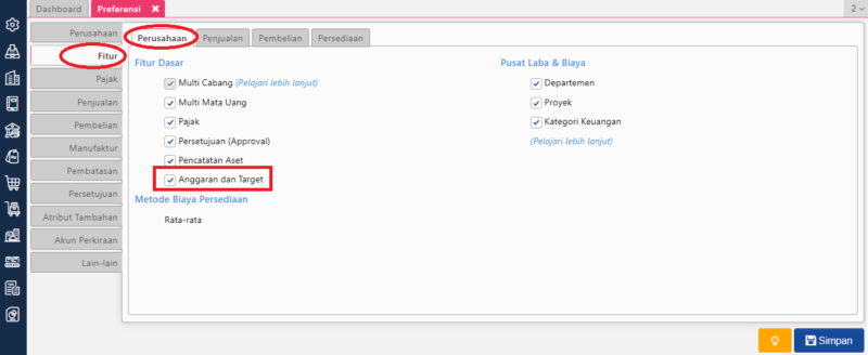 Mengaktifkan Fitur 2