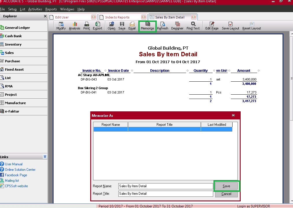 Akses Laporan Tertentu di Accurate 5 - Accurate 5
