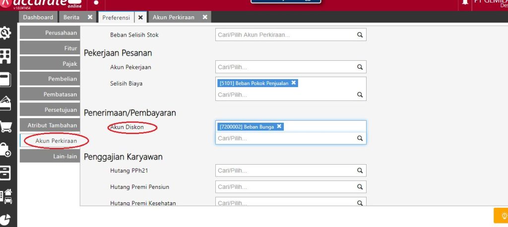 Penambahan Akun Beban Bunga pada Akun Perkiraan Diskon Penerimaan/Pembayaran - Bunga Cicilan Aset Tetap
