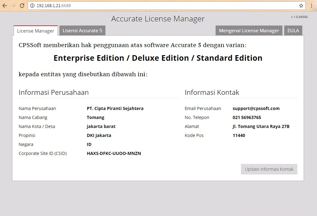 Deteksi Otomatis dan Deteksi Manual Pada Accurate License Manager - Accurate 5