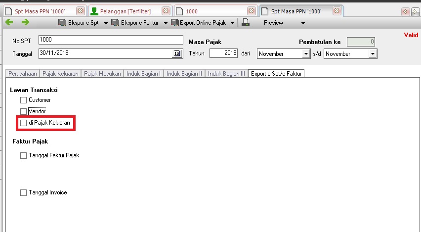 Export Nomor NIK ke E-faktur untuk customer NPWP 000000000000000 - Accurate 5