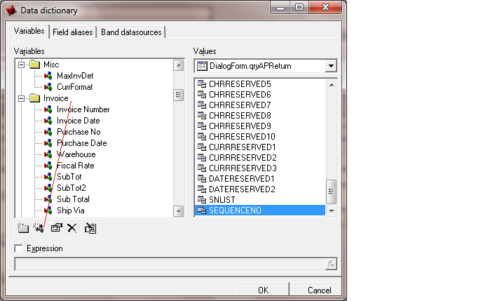 Menampilkan Form Nomor Purchase Invoice di Preview Purchase Return - Accurate 5