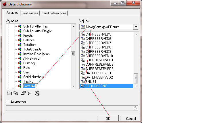 Menampilkan Form Nomor Purchase Invoice di Preview Purchase Return - Accurate 5