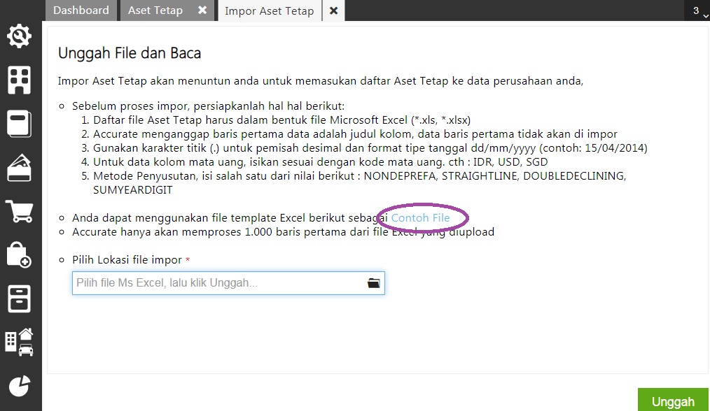 Import Saldo Awal Aset Tetap