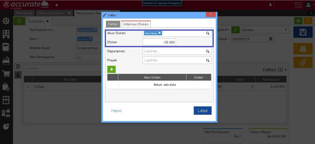 Mencatat Kelebihan Bayar sebagai Diskon Pembelian