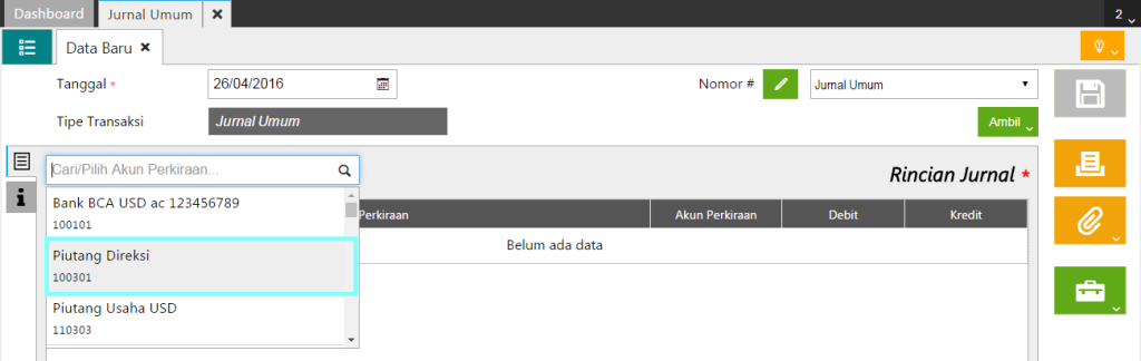 Membuat Jurnal Umum Mata Uang Asing