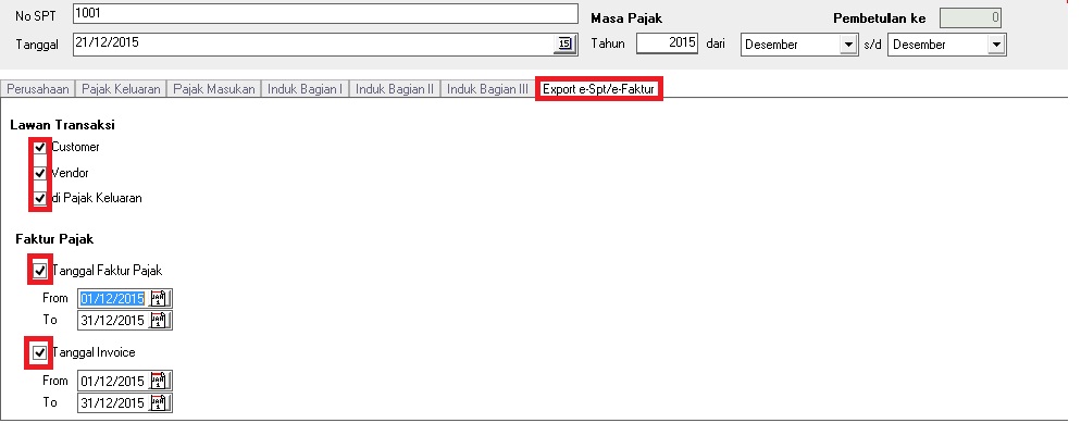 Memfilter Customer , Vendor & Faktur Pajak yang di ekspor ke CSV - Accurate 5