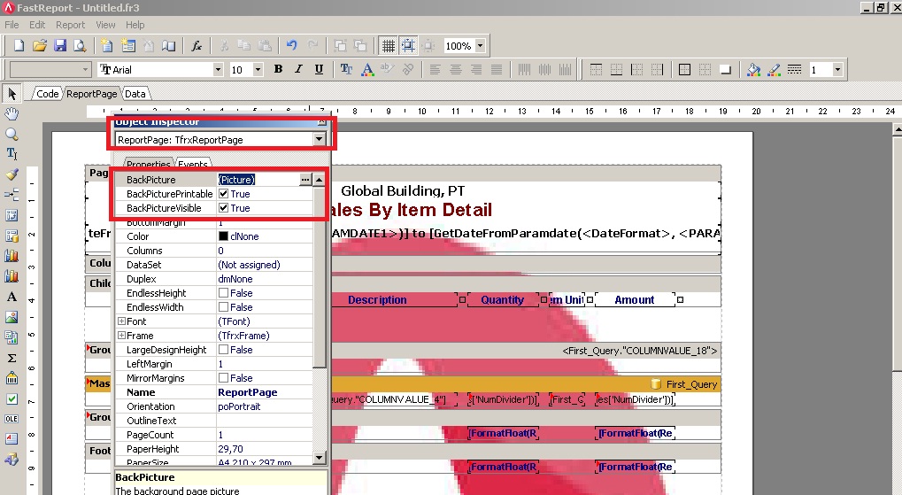 Menambahkan Watermark Pada Designed Report - Accurate 5
