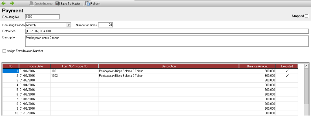 Mengedit Recurring Transaction / Transaksi Berulang - Accurate 5