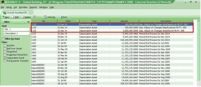 Mengganti Akun Fixed Asset - Accurate 5
