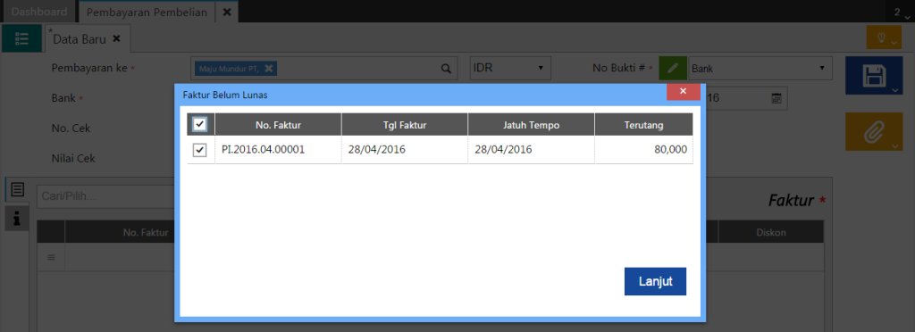 Membuat Pembayaran Pembelian