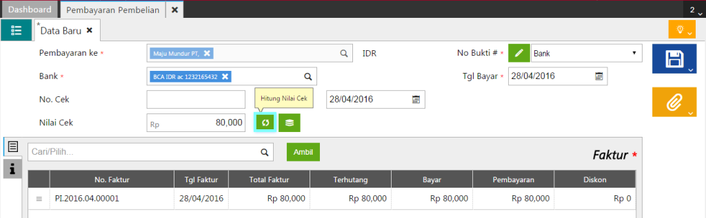 Membuat Pembayaran Pembelian