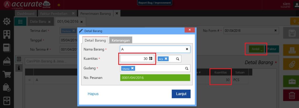 Cara Membuat Uang Muka Pembelian Partial