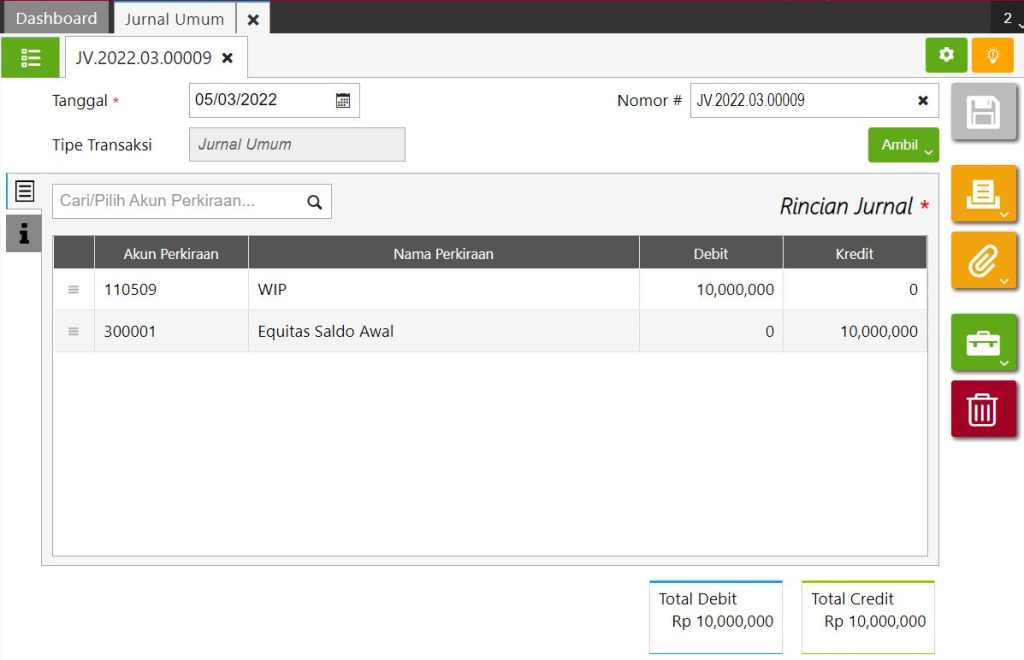 Menginput Saldo Awal Persediaan dalam Proses (WIP Inventory)