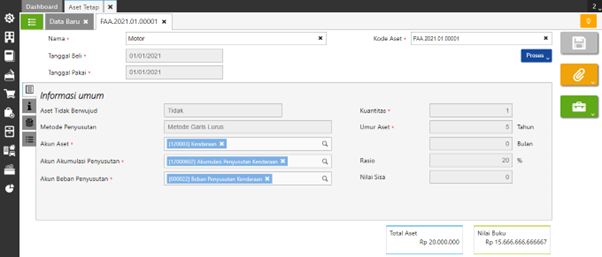 Informasi Aset Tetap yang akan diakui sebagai Persediaan