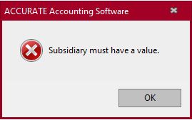 “Subsidiary Must Have A Value” Ketika Save Transaksi Di Journal Voucher - Accurate 5