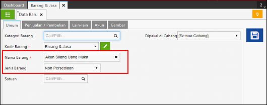 Penggunaan Uang Muka Pada Transaksi Saldo Awal Faktur Penjualan