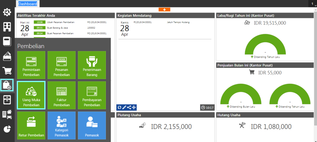Membuat Uang Muka Pembelian Didahului Pesanan 